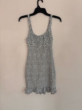 Abercrombie Floral Smocked Midi Dress S Cottagecore Coquette + Scarf